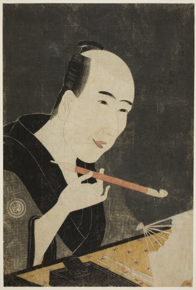 Portrait de Santo Kyoden, le maître de Kyobashi (Edo hana Kyobashi natori) - Rekisentei Eiri
