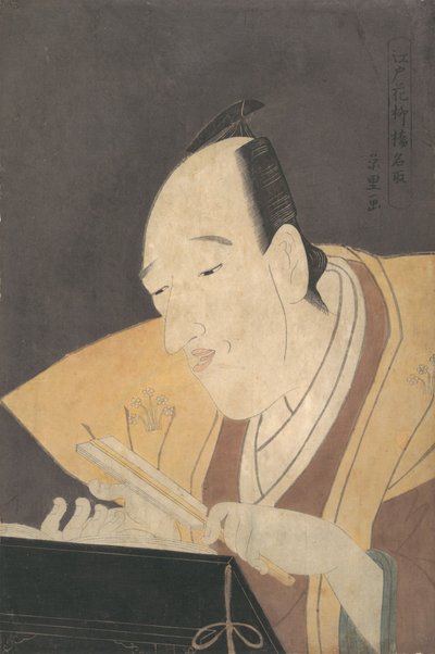 Le narrateur Jo-ruri Tomimoto Buzendaya, vers 1795 - Rekisentei Eiri