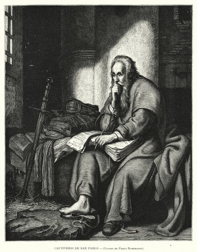 Saint Paul en prison - Rembrandt Harmensz. van Rijn (after)