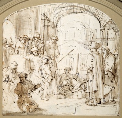 Le Christ moqué - Rembrandt Harmensz. van Rijn (school of)