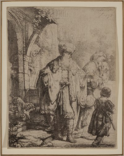 Abraham chassant Agar et Ismaël - Rembrandt van Rijn