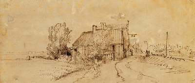 Une auberge au bord de la route - Rembrandt van Rijn