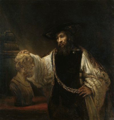 Aristote avec un buste d