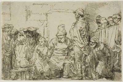 Christ assis disputant avec les docteurs - Rembrandt Harmensz. van Rijn