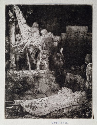 Dessin de la déposition par Rembrandt - Rembrandt van Rijn