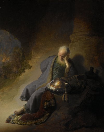 Jérémie pleurant la destruction de Jérusalem - Rembrandt van Rijn
