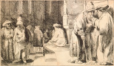 Juifs à la synagogue - Rembrandt van Rijn
