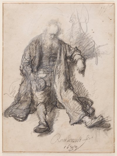 Vieil homme assis (Lot ivre ?), vers 1630-33 - Rembrandt Harmensz. van Rijn