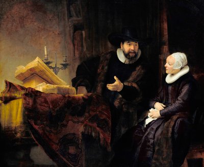 Portrait du prédicateur mennonite Cornelius Claesz Anslo et de sa femme Aaltje Gerritsdr Shouten - Rembrandt van Rijn