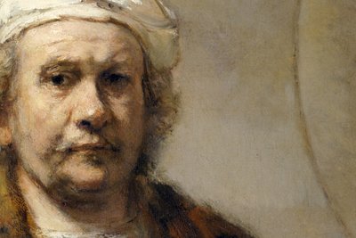 Rembrandt - Autoportrait (détail) - Rembrandt Harmensz. van Rijn