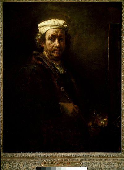 Autoportrait au chevalet - Rembrandt van Rijn