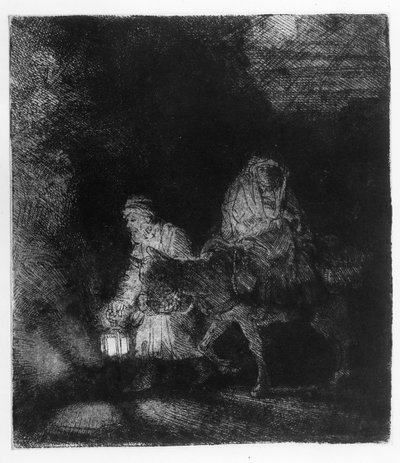 La Fuite en Égypte - Rembrandt van Rijn