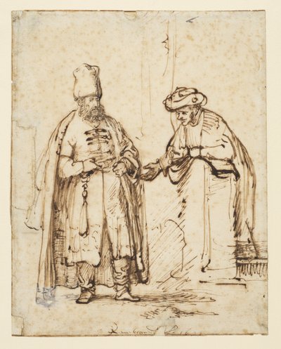Deux hommes en discussion, 1641 - Rembrandt van Rijn