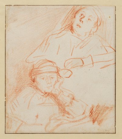 Deux études de Saskia, vers 1636 - 1637 - Rembrandt van Rijn