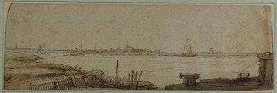 Vue de la rivière IJ depuis le Diemerdijk, vers 1650 - Rembrandt Harmensz. van Rijn