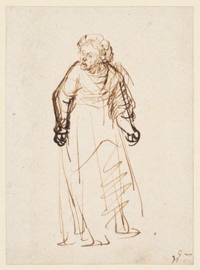 Femme grondant - Rembrandt Harmensz. van Rijn