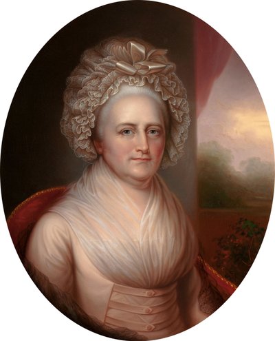 Portrait de Martha Washington 1731-1802 - Rembrandt Peale