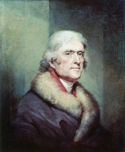 Portrait de Thomas Jefferson (1743 - 1826) par Rembrandt Peale (1778 - 1860). - Rembrandt Peale