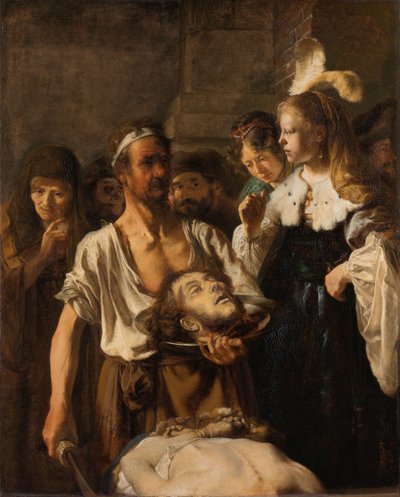 Salomé reçoit la tête de Jean-Baptiste - Rembrandt van Rijn (circle of)