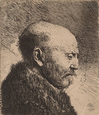 Un homme chauve de profil Le père de l
