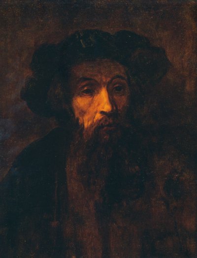 Un homme barbu avec une casquette - Rembrandt van Rijn