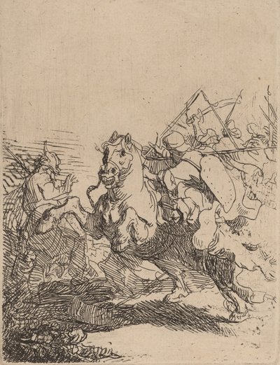 Combat de cavalerie, vers 1632 - Rembrandt van Rijn