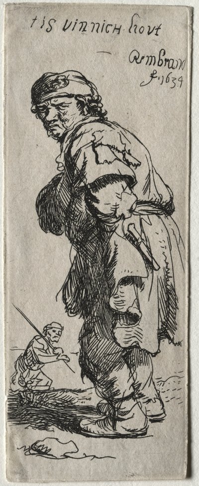 Un paysan criant : il fait très froid, 1634 - Rembrandt van Rijn