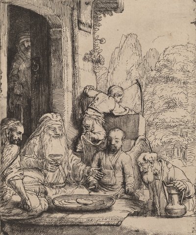 Abraham recevant les anges, 1656 - Rembrandt van Rijn