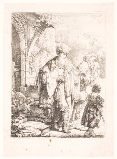 Abraham chassant Agar et Ismaël - Rembrandt van Rijn