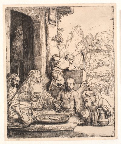 Abraham recevant les anges - Rembrandt van Rijn