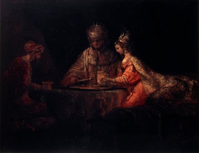 Assuérus, Haman et Esther, 1660 - Rembrandt van Rijn