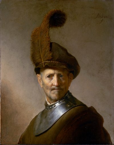 Un vieil homme en costume militaire (anciennement appelé Portrait du père de Rembrandt), vers 1630 - Rembrandt van Rijn