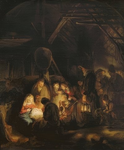 Adoration des bergers. 1646 - Rembrandt van Rijn