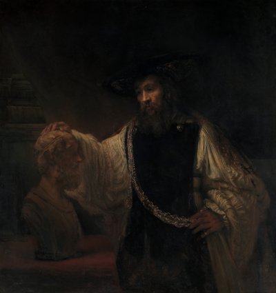Aristote avec un buste d