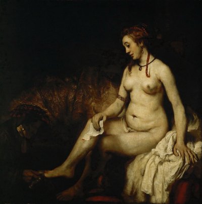Bethsabée au bain avec la lettre du roi David - Rembrandt van Rijn