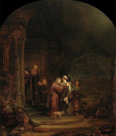 Rencontre de Marie et Élisabeth. 1640 - Rembrandt van Rijn