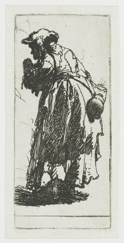 Mendiante avec une calebasse - Rembrandt van Rijn