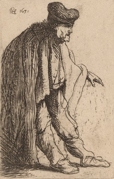 Mendiant avec sa main gauche tendue, 1631 - Rembrandt van Rijn