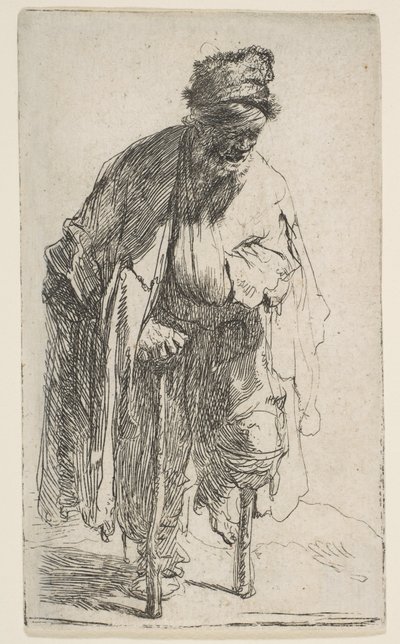 Mendiant avec une jambe de bois, vers 1630 - Rembrandt van Rijn