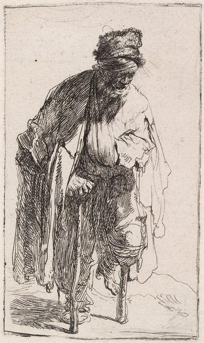 Mendiant avec une jambe de bois - Rembrandt van Rijn