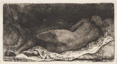 Jeune fille africaine noire allongée - Rembrandt van Rijn