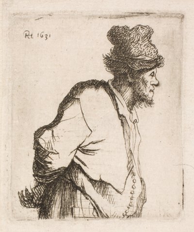 Paysans avec les mains dans le dos - Rembrandt van Rijn