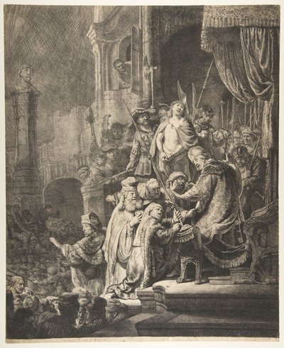 Le Christ devant Pilate : la grande planche, 1636 - Rembrandt van Rijn