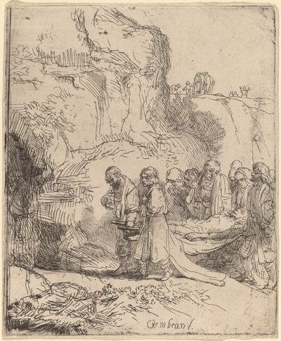 Christ Porté au Tombeau - Rembrandt van Rijn