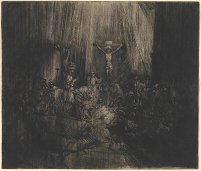 Christ Crucifié entre les Deux Voleurs (Les Trois Croix) - Rembrandt van Rijn