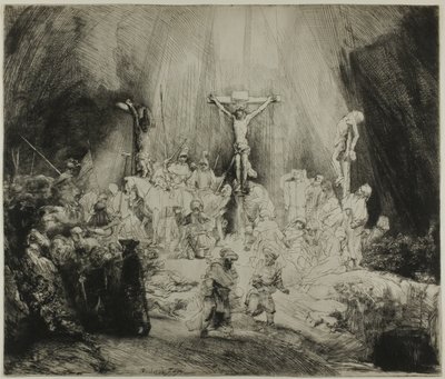 Christ crucifié entre les deux voleurs : "Les Trois Croix" - Rembrandt van Rijn