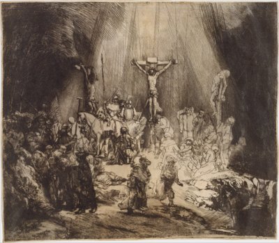 Christ crucifié entre les deux voleurs : Les trois croix - Rembrandt van Rijn