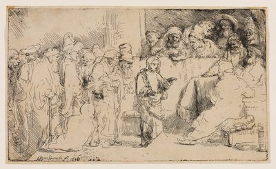 Christ disputant avec les docteurs : une esquisse - Rembrandt van Rijn