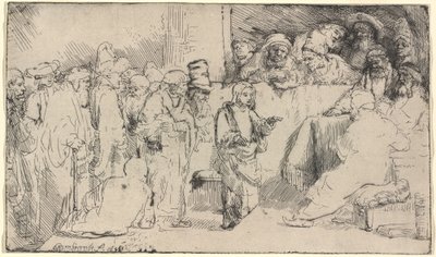 Le Christ Disputant avec les Docteurs : une Esquisse - Rembrandt van Rijn