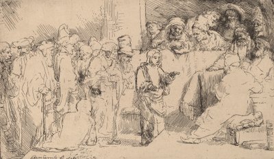 Christ disputant avec les docteurs : une esquisse, 1652 - Rembrandt van Rijn